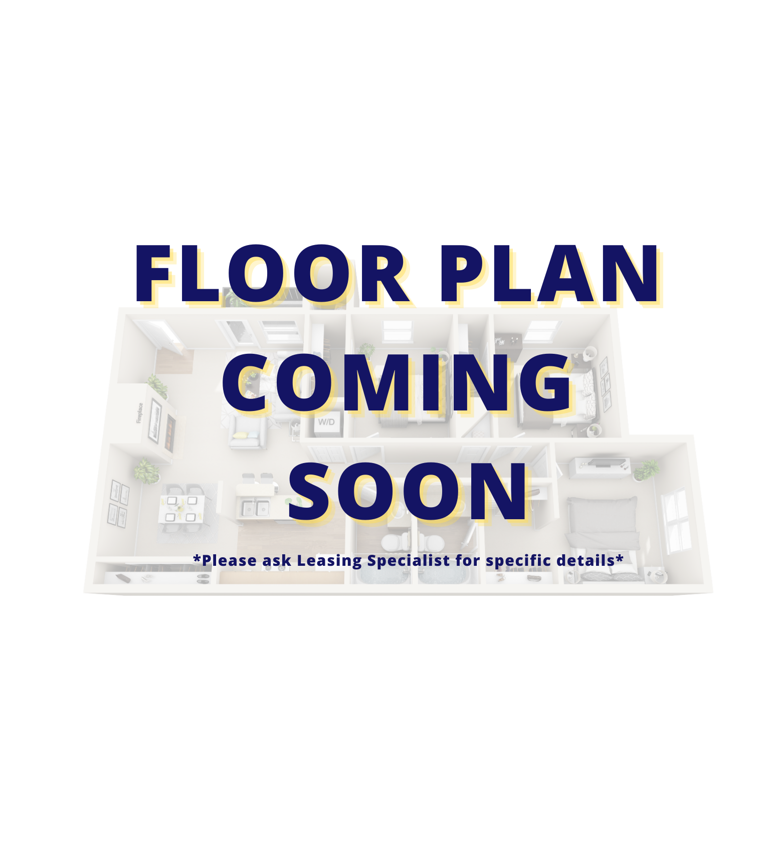 Floor plan for 2 beds, 2 baths, 2132 sqft